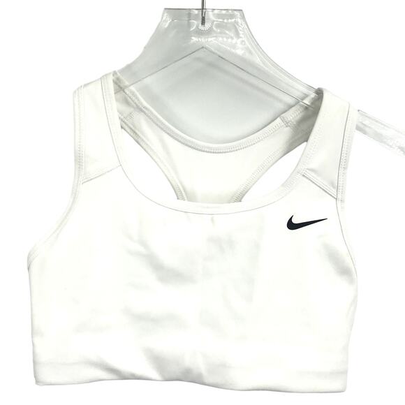 Nike Other - Nike DRI-FIT Swoosh Sports Bra S Non-Padded Wicking Racerback Wide Strap White